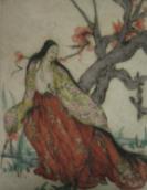 Woman with Red Skirt