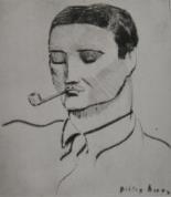 "Man with a Pipe" (Portrait of Vincent Spagna)
