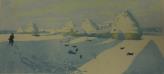 "Les Meules Sous La Neige"  (Haystacks in the Snow)
