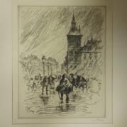 "Palais du Justice in the Rain"