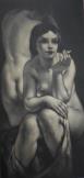 "Model Resting" (Seated Nude)