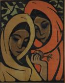 Two Sardinian Girls With a Rose (ARTS AND CRAFTS)