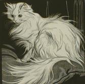 "Angorakatze"    (Angora Cat)      (ARTS AND CRAFTS)
