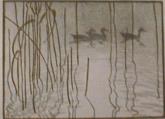 "Enten im Schilf  (Ducks in Reeds)    (ARTS AND CRAFTS)