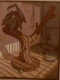 "Prisonier" (Monkey in Tree)   (ARTS AND CRAFTS)