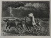 "Horses Running Before a Storm"