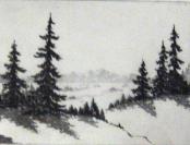 "Pines, Snow and Mountains"  (ARTS AND CRAFTS)