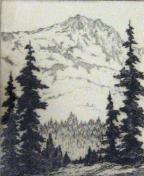 Mountain Slope with Pines  (ARTS AND CRAFTS)