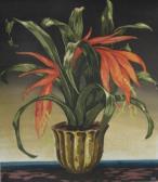 Orange Flowers in a Pot  (ARTS AND CRAFTS)