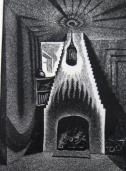 "Lantern and Fireplace"
